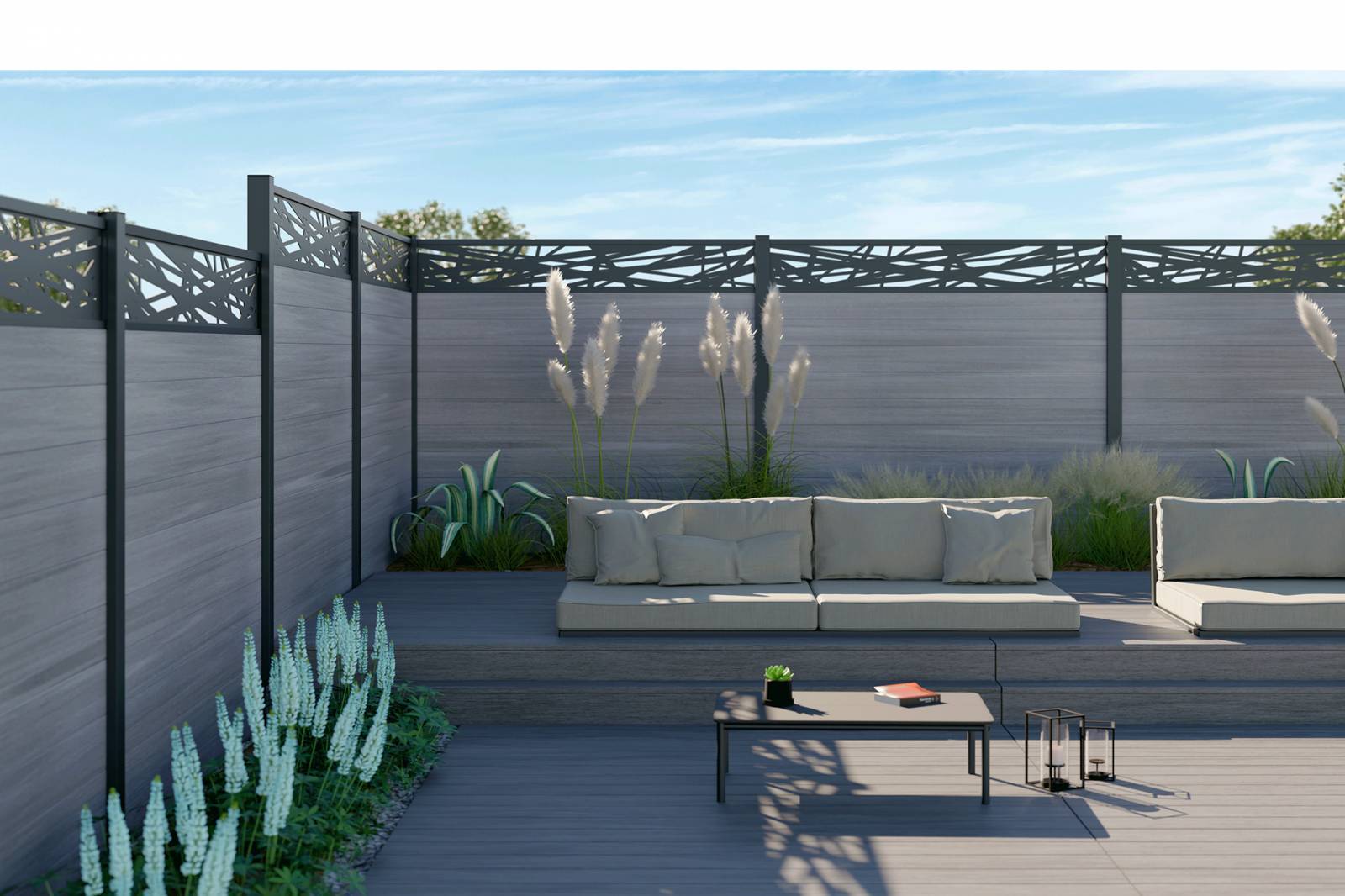 Kit clôture composite à sceller