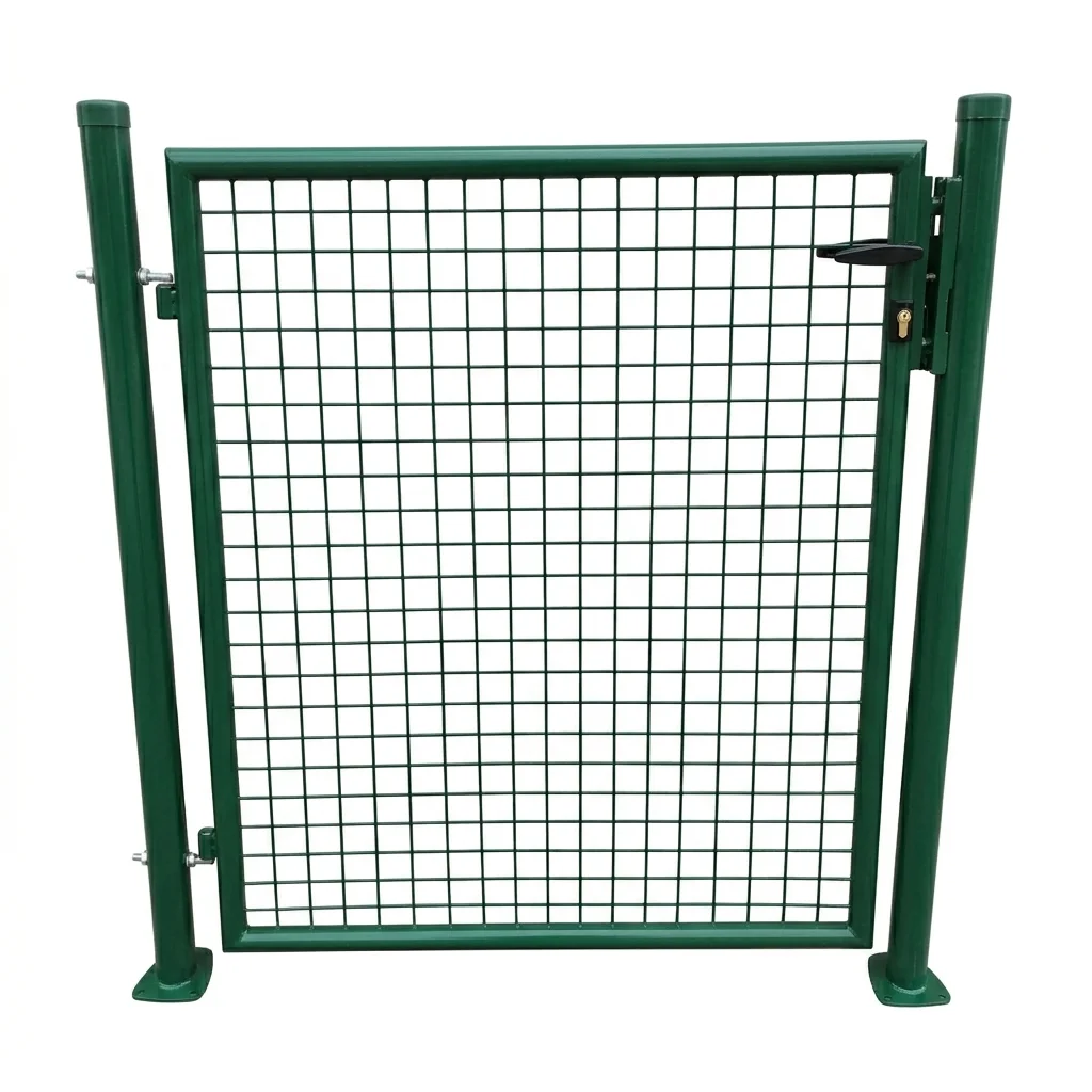 Portillon de jardin grillagé sur platine soudée 1,90m x L1m